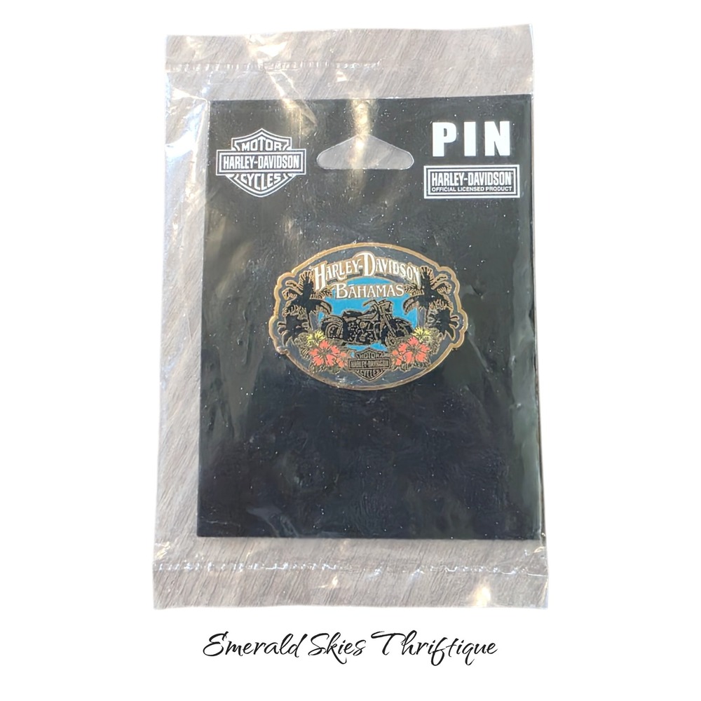 Genuine Harley Davidson Emblem Dealer Pin Bahamas free shipping